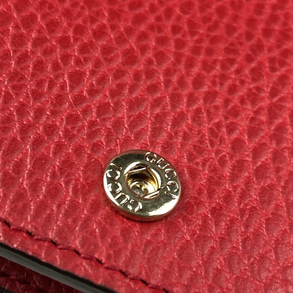 NWT Gucci Red Small Crossbody Wallet With Chain - Picture 9 of 12
